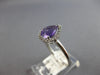 1.07CT DIAMOND & AAA AMETHYST 14KT WHITE GOLD PEAR SHAPE & ROUND FRIENDSHIP RING