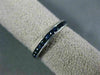 ESTATE 1.0CT AAA ROUND CUT SAPPHIRE 14KT WHITE GOLD CHANNEL ETERNITY RING #14054