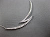 ESTATE .33CT DIAMOND 18KT WHITE GOLD 3D CLASSIC CRISS CROSS BAR LOVE NECKLACE