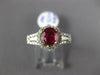 ESTATE 1.64CT DIAMOND & AAA RUBY 14KT WHITE GOLD CLASSIC ROUND ENGAGEMENT RING