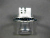 ESTATE 1.0CT AAA ROUND CUT SAPPHIRE 14KT WHITE GOLD CHANNEL ETERNITY RING #14054