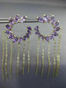ESTATE LARGE 10.0CT AAA AMETHYST 14K YELLOW GOLD FLOWER JOURNEY HANGING EARRINGS