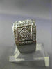 ESTATE WIDE 1CT DIAMOND 14KT WHITE GOLD 3D FILIGREE MILGRAIN WEDDING RING #25525