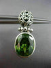 ESTATE 4CT AAA EXTRA FACET PERIDOT 925 SILVER 3D FILIGREE HANGING EARRINGS 25475