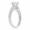 ESTATE .3CT DIAMOND 14K WHITE GOLD SOLITAIRE GRADUATING MILGRAIN ENGAGEMENT RING