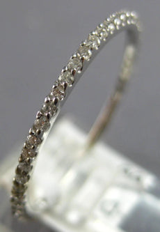 .26CT DIAMOND 14KT WHITE GOLD SHARED PRONG ETERNITY 1mm WEDDING ANNIVERSARY RING