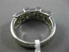 ESTATE .78CT ROUND & BAGUETTE DIAMOND 18KT WHITE GOLD MULTI ROW ANNIVERSARY RING
