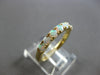 1.12CT AAA OPAL 18KT YELLOW GOLD CLASSIC 7 STONE WEDDING ANNIVERSARY RING #28205