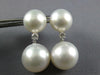 .25CT DIAMOND & AAA SOUTH SEA & TAHITIAN PEARL 18KT WHITE GOLD HANGING EARRINGS