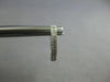 ESTATE .15CT DIAMOND 14K WHITE GOLD FILIGREE OVAL HOOP HUGGIE HANGING EARRINGS