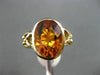ESTATE 5.0CT AAA EXTRA FACET CITRINE 14KT YELLOW GOLD 3D SOLITAIRE FUN RING