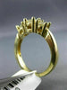 ESTATE 1.0CT DIAMOND 14KT YELLOW GOLD 3D CLASSIC ROUND 3 STONE ENGAGEMENT RING