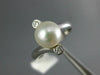 ESTATE .08CT DIAMOND & AAA SOUTH SEA PEARL 18K WHITE GOLD CRISS CROSS RING #1010
