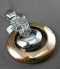 ESTATE LARGE .50CT DIAMOND FLOATING TIGER 14K WHITE & ROSE GOLD PENDANT STUNNING