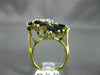 ESTATE LARGE 3.40CT DIAMOND & AAA SAPPHIRE 14K 2 TONE GOLD 3D FLOWER RING 20815