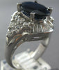 LARGE 5.71CT DIAMOND & AAA SAPPHIRE 18KT WHITE GOLD 3D BALLERINA ENGAGEMENT RING