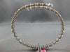 LARGE 5.69CT DIAMOND 18KT WHITE GOLD ROUND & BAGUETTE INVISIBLE BANGLE BRACELET