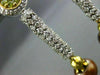 ESTATE 4.10CT FANCY YELLOW & WHITE DIAMOND 18KT GOLD AAA BROWNISH PEARL EARRINGS