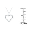 .20CT DIAMOND 14KT WHITE GOLD ROUND OPEN HEART SHARED PRONG FUN FLOATING PENDANT
