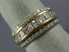ESTATE LARGE 1.72CT WHITE & PINK DIAMOND 18K WHITE & ROSE GOLD ANNIVERSARY RING