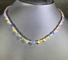 40.78CT DIAMOND & AAA MULTI COLOR SAPPHIRE 18KT WHITE GOLD LOVE TENNIS NECKLACE