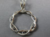 .92CT DIAMOND & AAA SAPPHIRE 18KT WHITE GOLD 3D INFINITY CIRCLE OF LIFE PENDANT