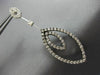 LARGE 1.88CT WHITE & CHOCOLATE FANCY DIAMOND 14KT WHITE GOLD 3D HANGING EARRINGS