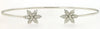 ESTATE .47CT DIAMOND 14K WHITE GOLD 3D DOUBLE FLOWER LOVE BANGLE BANGLE BRACELET