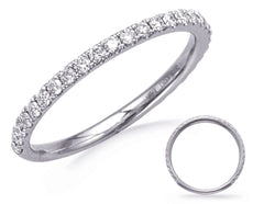 .37CT DIAMOND 14KT WHITE GOLD 3D ROUND & BAGUETTE SHARED PRONG ANNIVERSARY RING