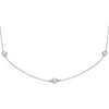 ESTATE 1.0CT DIAMOND 14KT WHITE GOLD 3D CLASSIC BY THE YARD LOVE NECKLACE