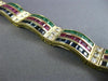 ESTATE WIDE 11.4CT DIAMOND & AAA MULTI GEM 18K YELLOW GOLD TENNIS BRACELET 25985