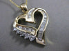 ESTATE 1.35CTW DIAMOND HEART 14KT 2 TONE GOLD OPEN PENDANT F/G VS + CHAIN #10618
