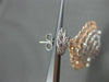 ESTATE EXTRA LARGE .36CT DIAMOND 14K WHITE & ROSE GOLD 3D WOVEN HANGING EARRINGS