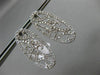ESTATE LARGE .78CT DIAMOND 14KT WHITE GOLD ELONGATED OVAL WAVE CLIP ON EARRINGS
