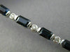 ESTATE 7.84CT DIAMOND & AAA EMERALD CUT SAPPHIRE 18KT WHITE GOLD TENNIS BRACELET