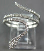ESTATE .35CT DIAMOND 18KT WHITE GOLD 3D HAPPY SNAKE FUN RING