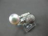 LARGE .80CT DIAMOND & AAA SOUTH SEA PEARL 18KT WHITE GOLD CRISS CROSS LOVE RING