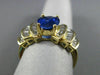 ESTATE 4.20CT DIAMOND & AAA SAPPHIRE 14KT YELLOW GOLD MULTI ROW ENGAGEMENT RING