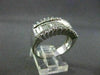 ANTIQUE WIDE 1.82CT DIAMOND BAGUETTE & ROUND 14KT W GOLD ANNIVERSARY RING #2137