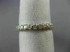 ANTIQUE .72CT ROUND OLD MINE DIAMOND 18KT WHITE GOLD SQUARE ETERNITY RING #11514