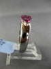 1.12CT ROUND DIAMOND & AAA TRILLION PINK SAPPHIRE 14K WHITE GOLD SEMI BEZEL RING