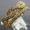 1.03CT DIAMOND 14KT YELLOW GOLD 3D CLASSIC CRISS CROSS INFINITY ANNIVERSARY RING