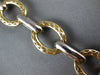ESTATE 2.02CT DIAMOND 14KT 2 TONE GOLD 3D CLASSIC OVAL LINK LOVE TENNIS BRACELET