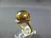 LARGE 5.77CT DIAMOND & AAA PINK SAPPHIRE & CITRINE 14KT YELLOW GOLD SQUARE RING