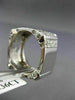 ESTATE WIDE 1.36CT DIAMOND 18KT WHITE GOLD 3D SQUARE PAVE ANNIVERSARY RING #478