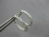ESTATE 1.0CT DIAMOND 14K WHITE GOLD CLASSIC 2MM INSIDE OUT HOOP HUGGIE EARRINGS