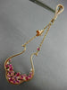 ESTATE 2.33CT DIAMOND & AAA MULTI GEM 14KT ROSE GOLD FLOWER CHANDELIER EARRINGS
