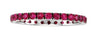 ESTATE 1.0CT AAA RUBIES 14KT WHITE GOLD 3D CLASSIC ROUND ETERNITY FUN LOVE RING