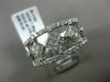 ESTATE WIDE 1CT ROUND & PRINCESS DIAMONDS 14KT WHITE GOLD 3D SEMI ETERNITY RING