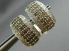 ESTATE WIDE 1.20CT WHITE & CHOCOLATE FANCY DIAMOND 14K WHITE GOLD EARRINGS 22345